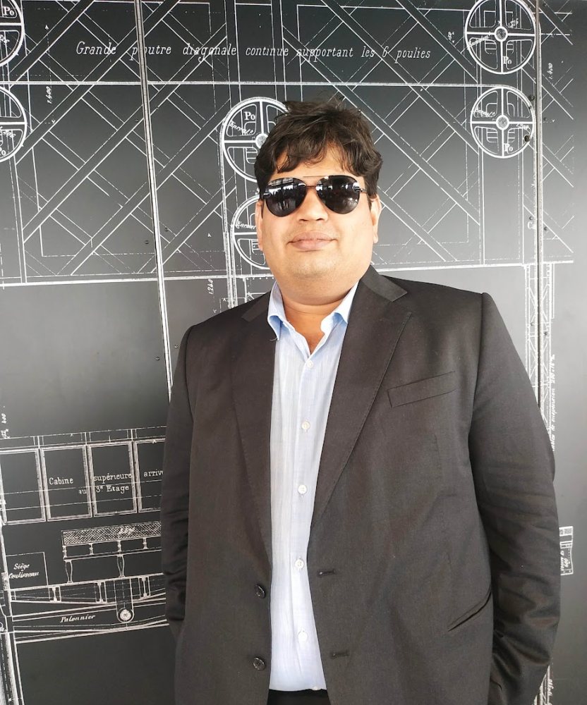 Vishwa Ranjan at the Eiffel Tower, Paris